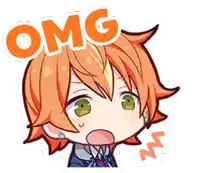 a cartoon character with a surprised look on his face and the word omg written above him