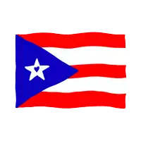a blue red and white flag with a white star with a heart in it