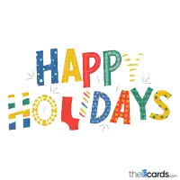 a greeting card that says happy holidays