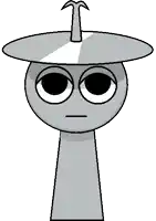 a cartoon drawing of a person with a hat on their head and a funny face .